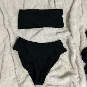 Black Bandeau Bikini Set
